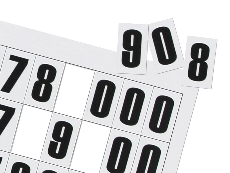 numbers 25mm (a4 sheet) TnP Visual Workplace