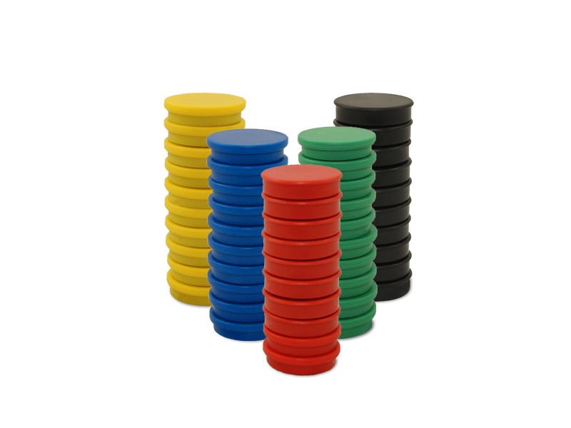 Whiteboard Magnets Round set 5 Colors TnP Visual Workplace