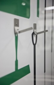 Storage hooks for cleaning materials on Shadow Boards