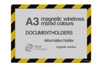 Magnetic windows A3 (various colours) | Zwart / Geel