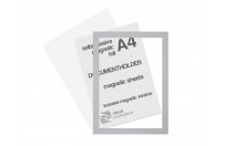 Selfadhesive magnetic foil A4 (incl. magnetic window) | Silver-grey