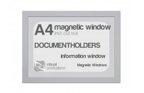 Magnetic windows A4 (incl. cut out) | Silver-grey