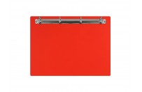 Magnetic ring binder clipboard A4 - landscape | Red