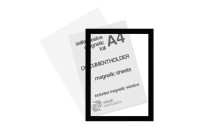 Selfadhesive magnetic foil A4 (incl. magnetic window) | Black