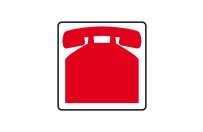 Telephone magnet (customer service) | Red