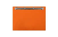 Magnetic ring binder clipboard A4 - landscape | Orange