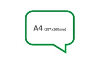 Speech balloon A4 (writable) | Green