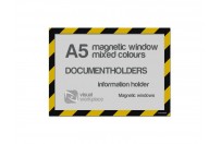 Magnetic windows A5 (various colours) | Zwart / Geel