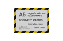 Magnetic windows A5 (various colours) | Zwart / Geel