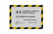 Magnetic windows A4 (various colours) | Zwart / Geel