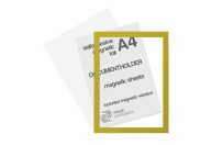 Selfadhesive magnetic foil A4 (incl. magnetic window) | Yellow