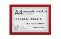 Magnetic windows A4 (incl. cut out) | Red