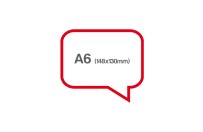 Speech balloon A6 (writable) | Red