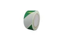 Floor marking tape (striped) | Green / White