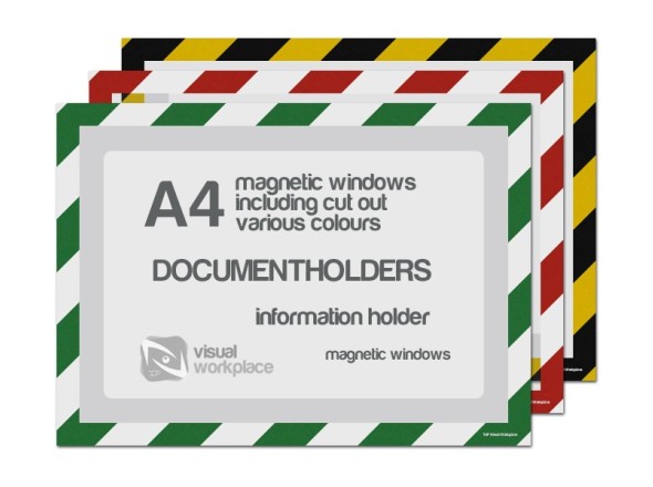 Magnetic windows A4 incl. cut out (various colours) - TnP Visual Workplace