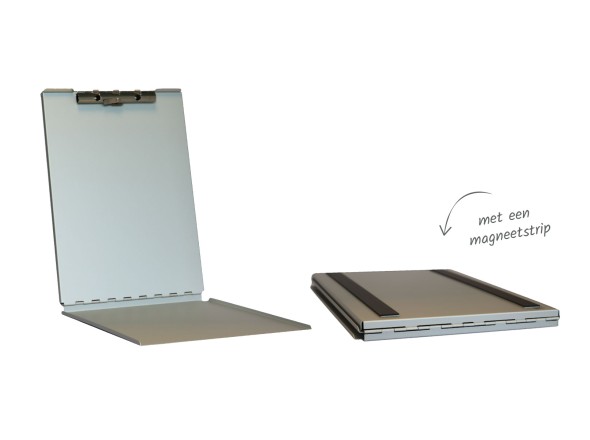 Aluminium clipboard case A4 with storage