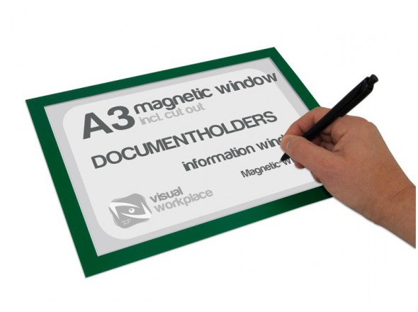 Magnetic document holder A3 including cut out