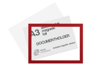 Selfadhesive magnetic foil A3 (incl. magnetic window) | Red