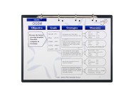 Magnetic ring binder clipboard A3 - landscape