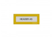 Magnetic window A5 headers | Yellow