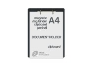 Magnetic ring binder clipboard A4 portrait document
