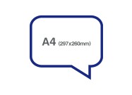 Speech balloon A4 (writable) | Blue