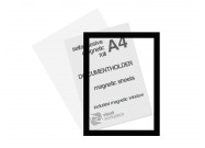 Selfadhesive magnetic foil A4 (incl. magnetic window) | Black