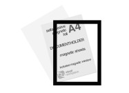 Selfadhesive magnetic foil A4 (incl. magnetic window) | Black