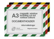 Magnetic windows A3 incl. cut out (various colours)