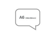 Speech balloon A6 (writable) | Grey