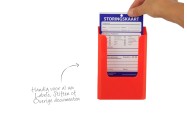 Leaflet holder magnetic A6 colours document example