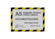 Magnetic windows A5 (various colours) | Zwart / Geel