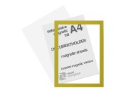 Selfadhesive magnetic foil A4 (incl. magnetic window) | Yellow