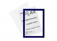 Selfadhesive magnetic foil A4 (incl. magnetic window) | Blue