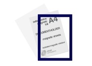 Selfadhesive magnetic foil A4 (incl. magnetic window) | Blue