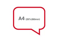 Speech balloon A4 (writable) | Red