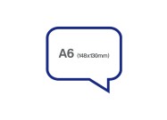 Speech balloon A6 (writable) | Blue